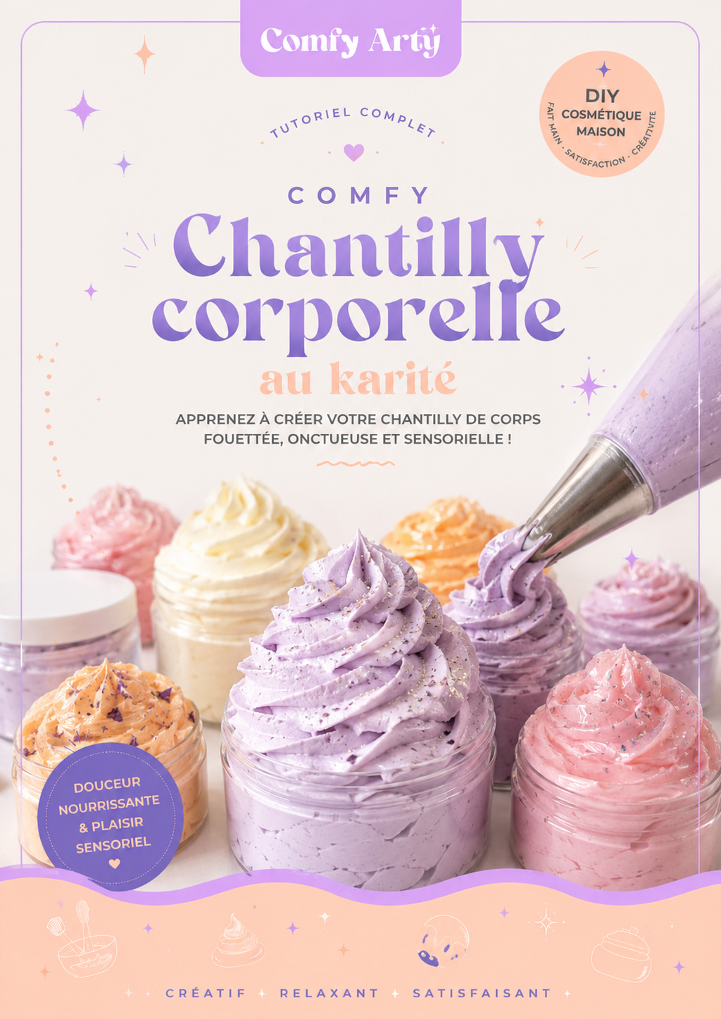 Ebook Recettes Comfy: Chantilly corporelle karité fouetté + Vidéos démonstration
