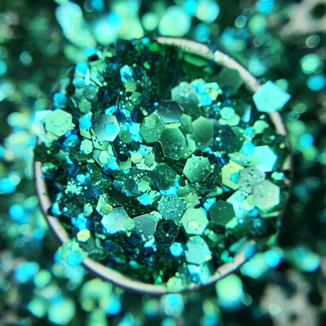 Paillettes Vegan Turquoise Polysirène