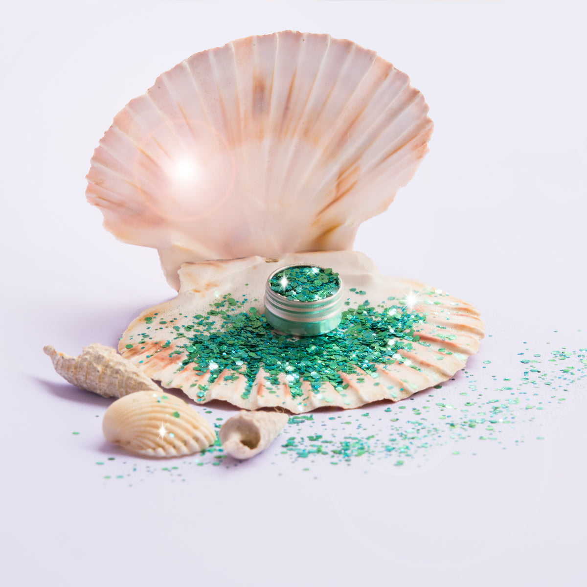 Paillettes Vegan Turquoise Polysirène